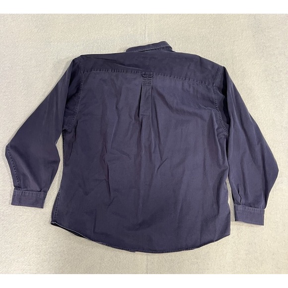 Vintage Eddie Bauer Shirt Men's Size XL Tall MT Blue Long Sleeve - Picture 16 of 16